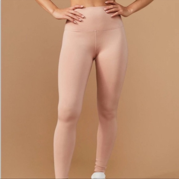 Tan + Lines Sivan Ayla Blush Temescal Cyn high rise leggings nude size small - Picture 1 of 9